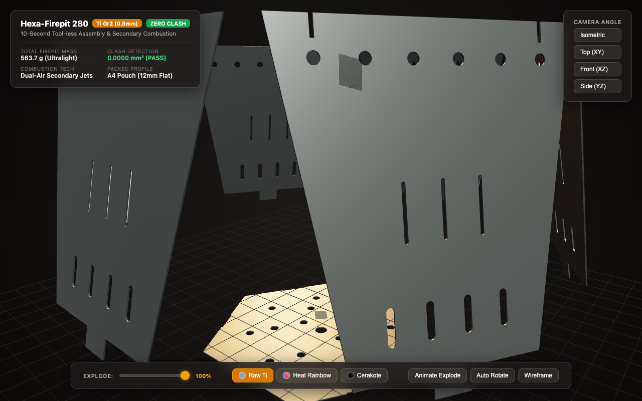 Three.js 자립형 0~100% 무단계 분해도 3D 뷰어